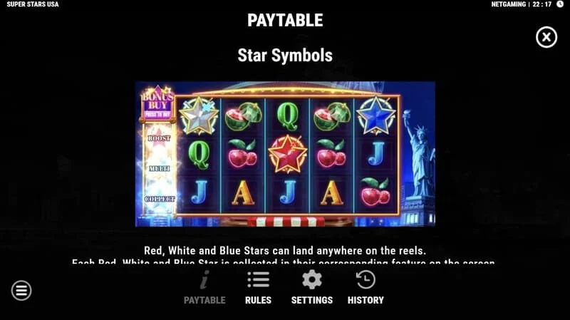 Super Stars USA - звездни символи в Hold & Win